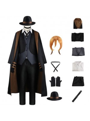 Set Nakahara Stray Vestito Parrucca Carnevale Cosplay Chuya Dog Anime STDOG01